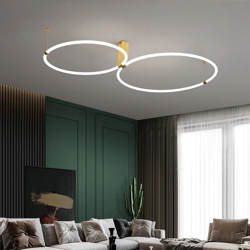 lampadari rotondi moderni in acrilico con illuminazione a 360 gradi
