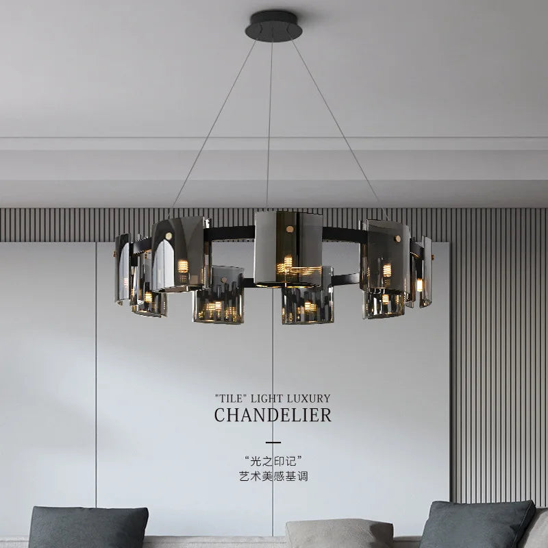 lampadario led scandinavo in cristallo decorazione interna lampada