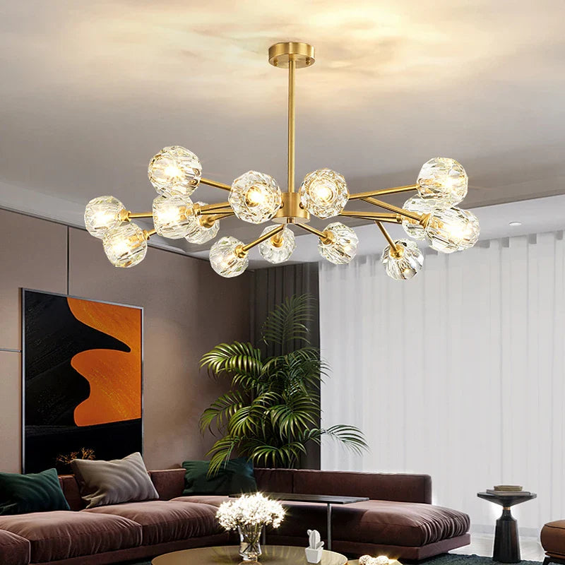 Lampadario moderno in cristallo elegante