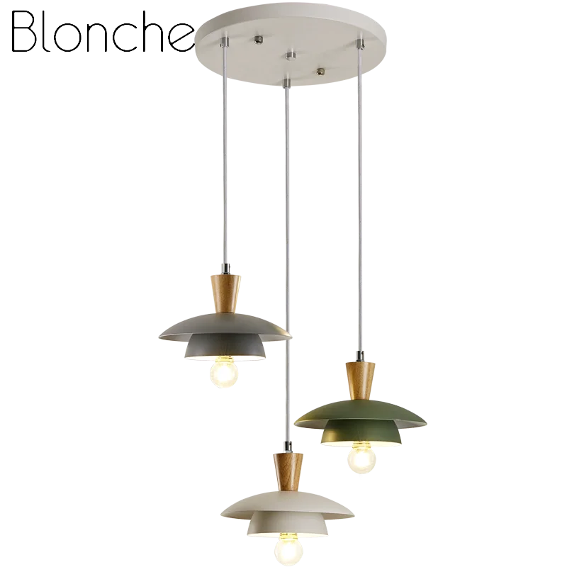 lampadario moderno in ferro battuto stile macaron creativo per interno