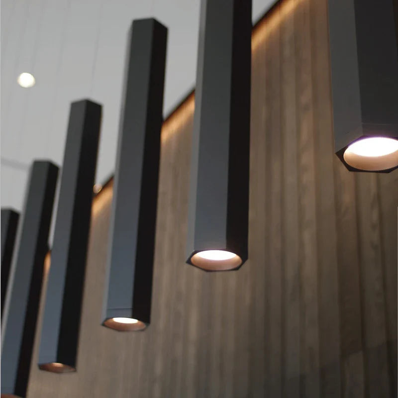 lampadario esagonale moderno per decorazione industriale creativa