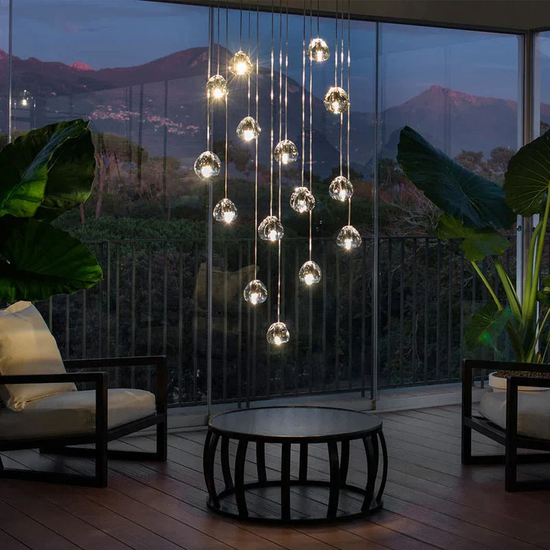 lampadario led moderno in cristallo dal design elegante per spazi raffinati