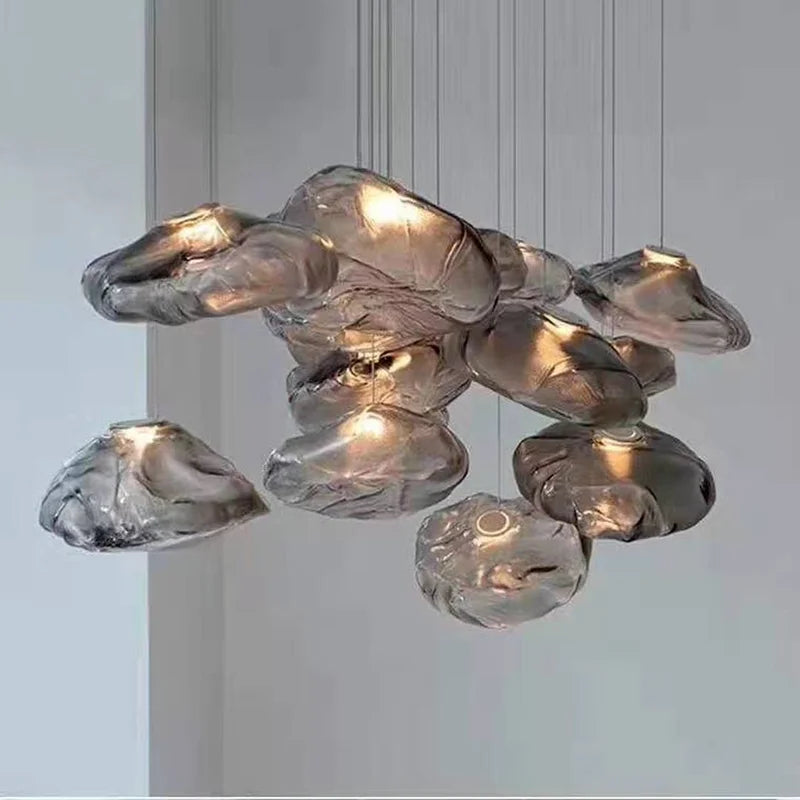 lampadario in vetro di lusso led post-moderno nordico creativo