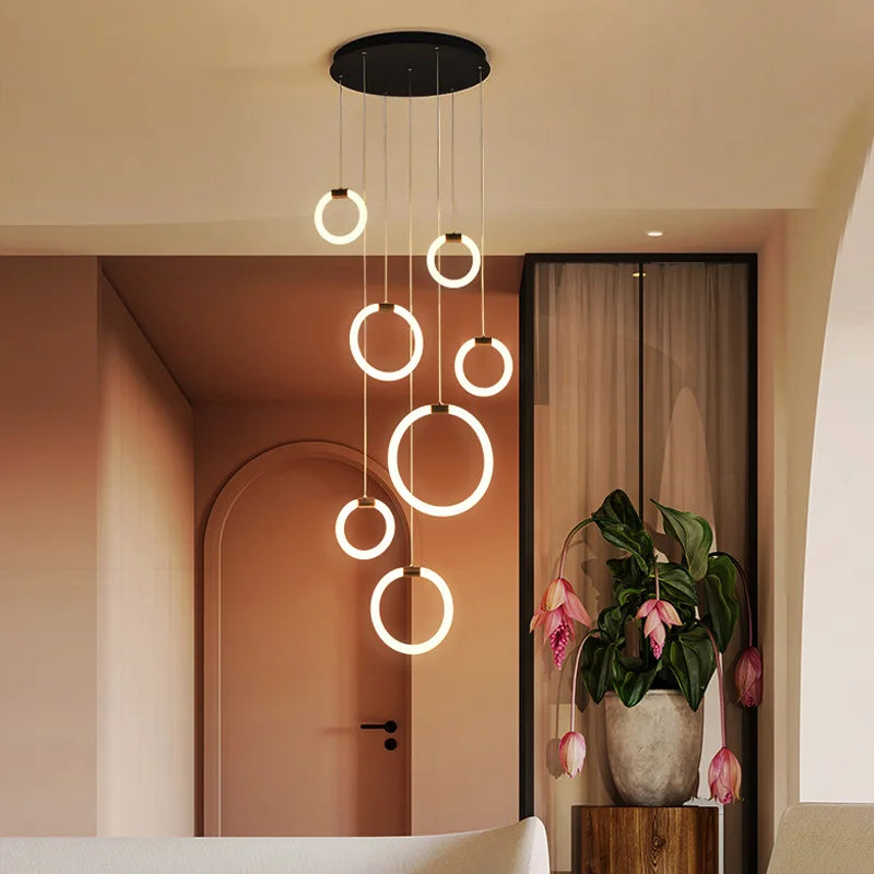 lampadario a led moderno in acrilico per decorazione di lusso