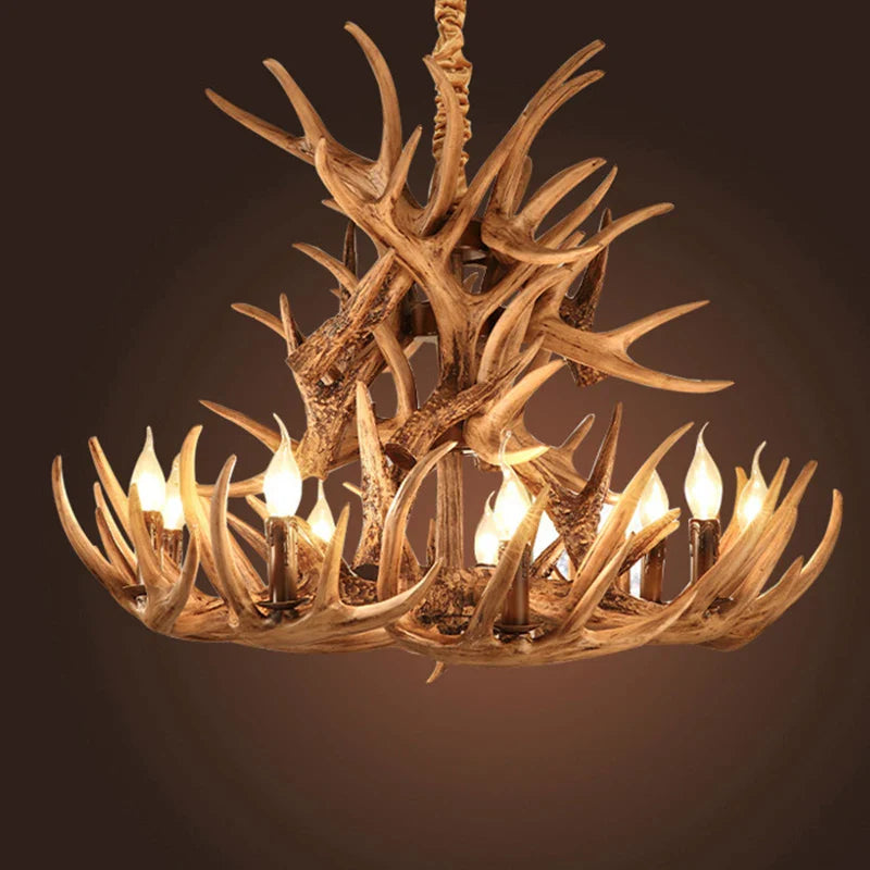 lampadario in resina a forma di corna di cervo per decorazione casa