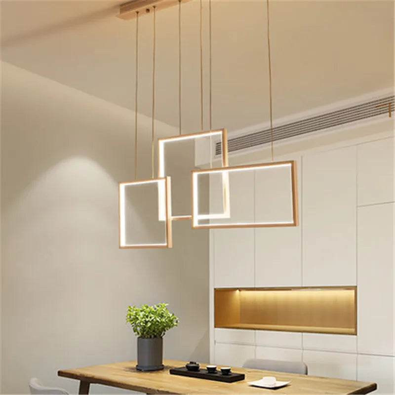 lampadario quadrato moderno in acrilico con led per fai da te
