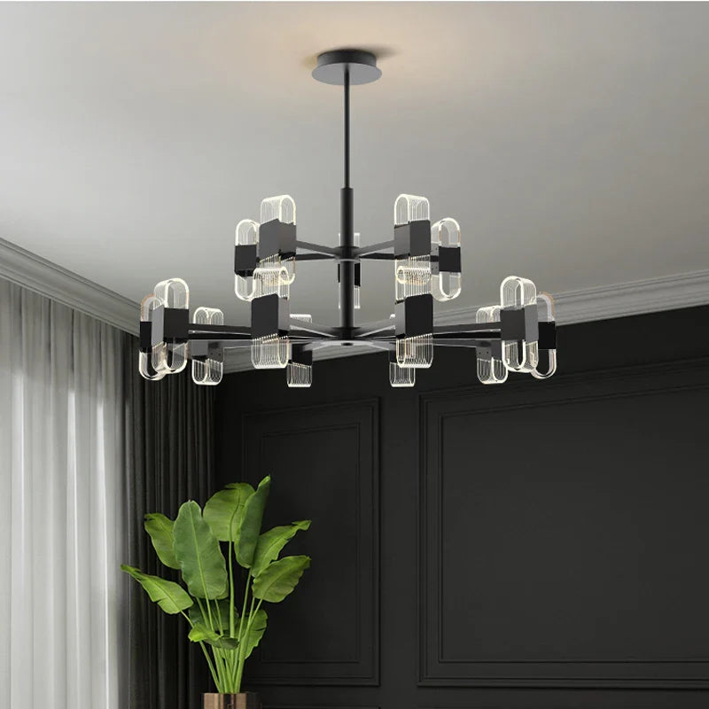 lampadario di lusso design per un'illuminazione nordica elegante