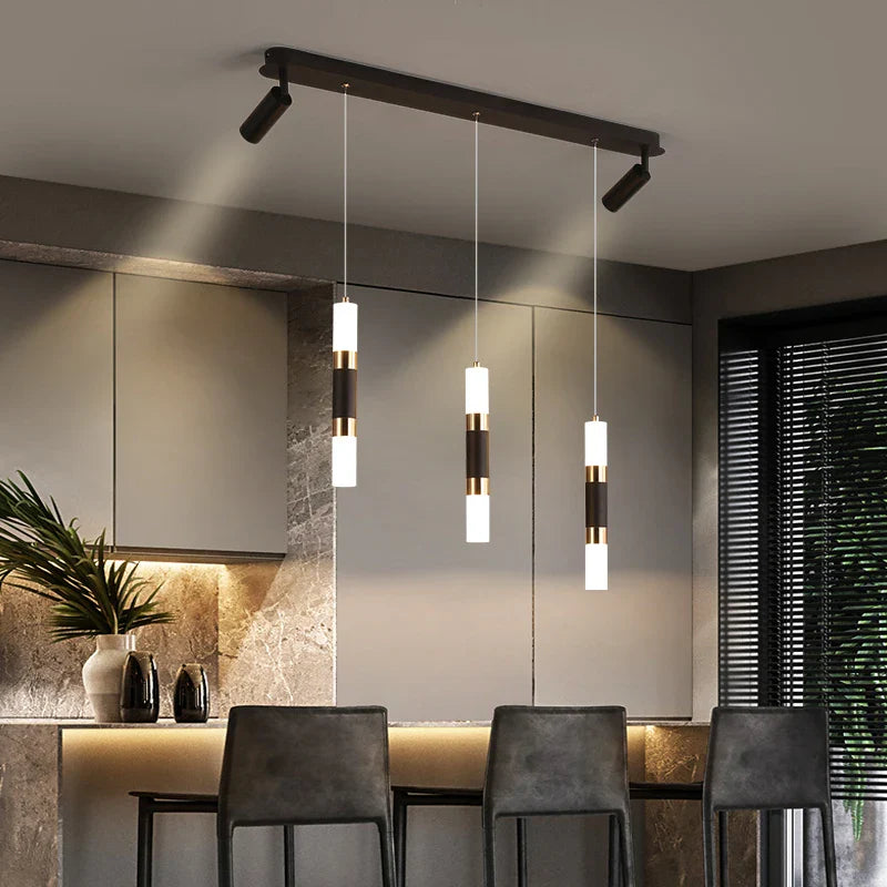 lampadario a led moderno design regolabile per spazi diversi