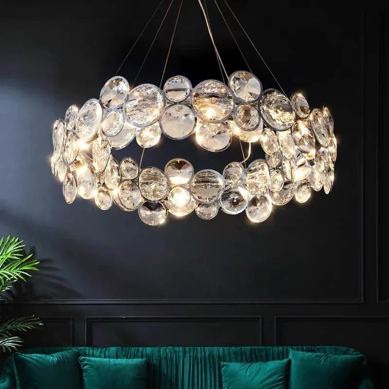 lampadario in cristallo moderno stile nordico per interni lussuosi