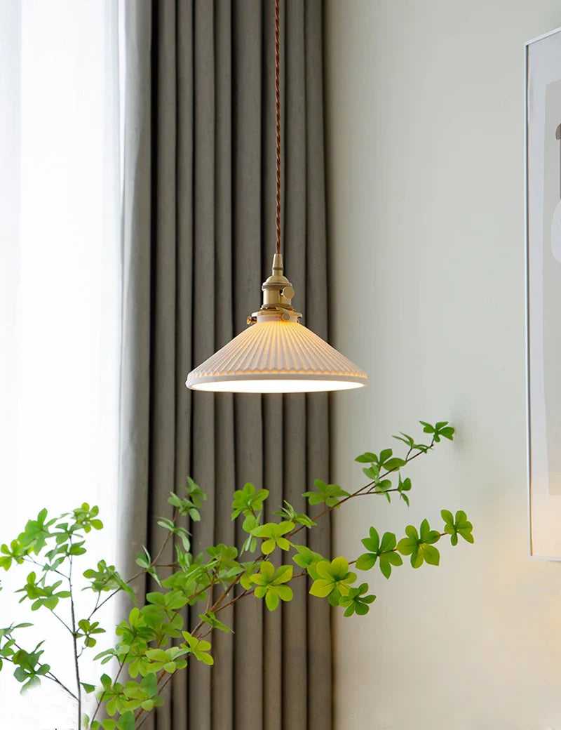 Lampadario in ceramica giapponese moderno