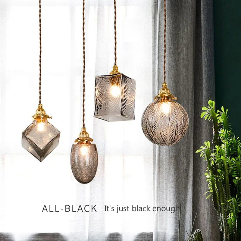 Lampadario in vetro design nordico elegante