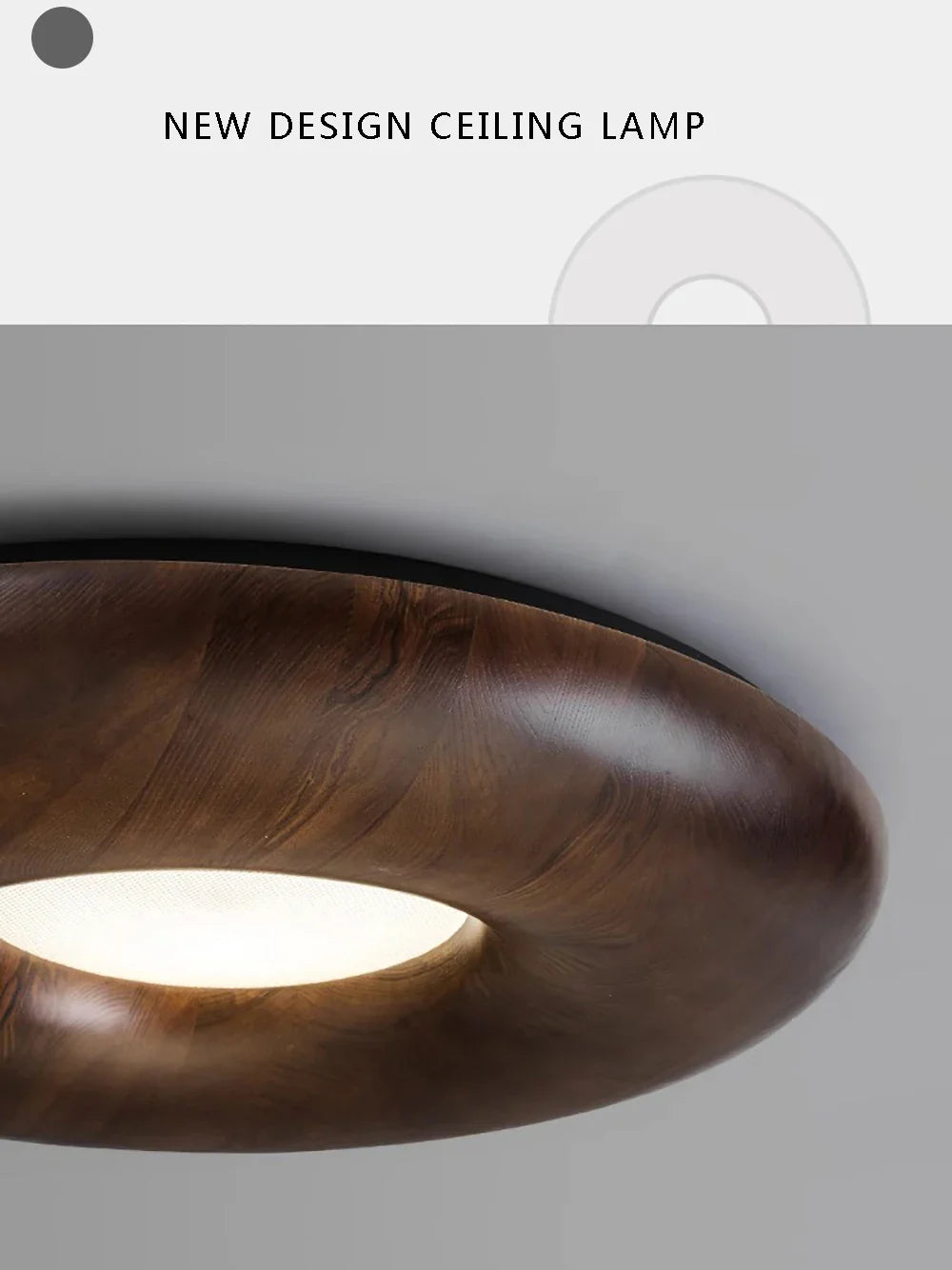 Lampada a sospensione LED design in legno elegante