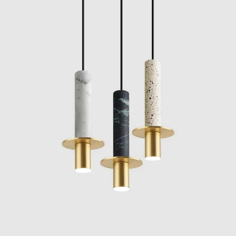 lampadario LED in marmo vintage semplice dorato loft decor bar illuminazione sospesa