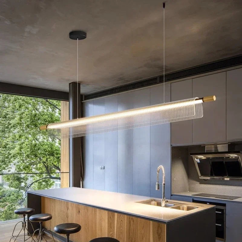 lampadario lineare moderno per decorazione d'interni e ristorante
