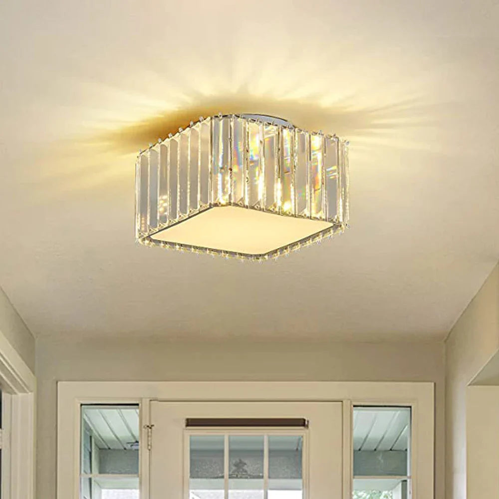 Lampadario in cristallo quadrato elegante design