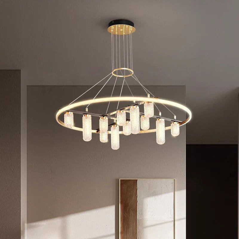lampadario a LED moderno di lusso per illuminazione interna