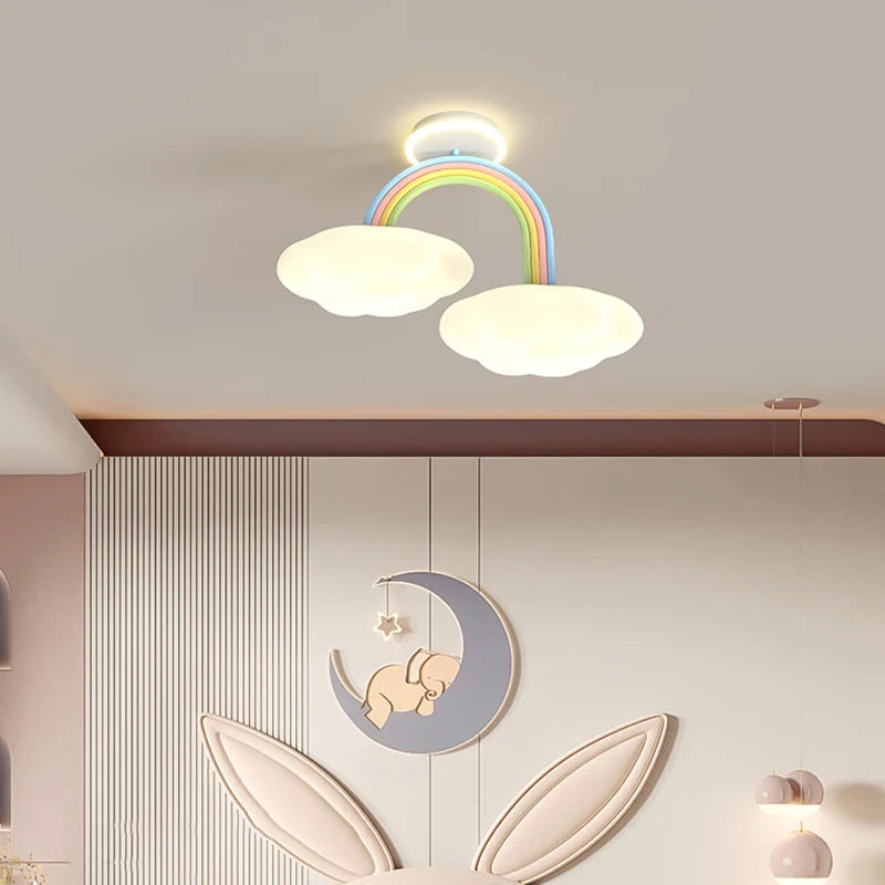 lampadario carino per camera bambini in stile principessa e nuvola