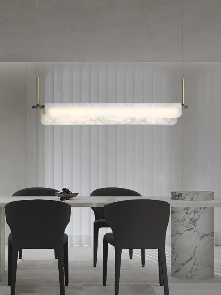 lampadario in marmo naturale spagnolo e rame per decorazione moderna
