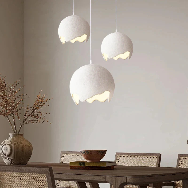 lampadario nordico minimalista wabi sabi a led per decorazione d'interni