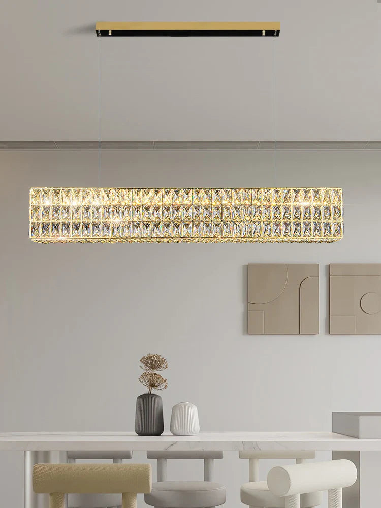lampadario in cristallo moderno per decorazione interna di lusso