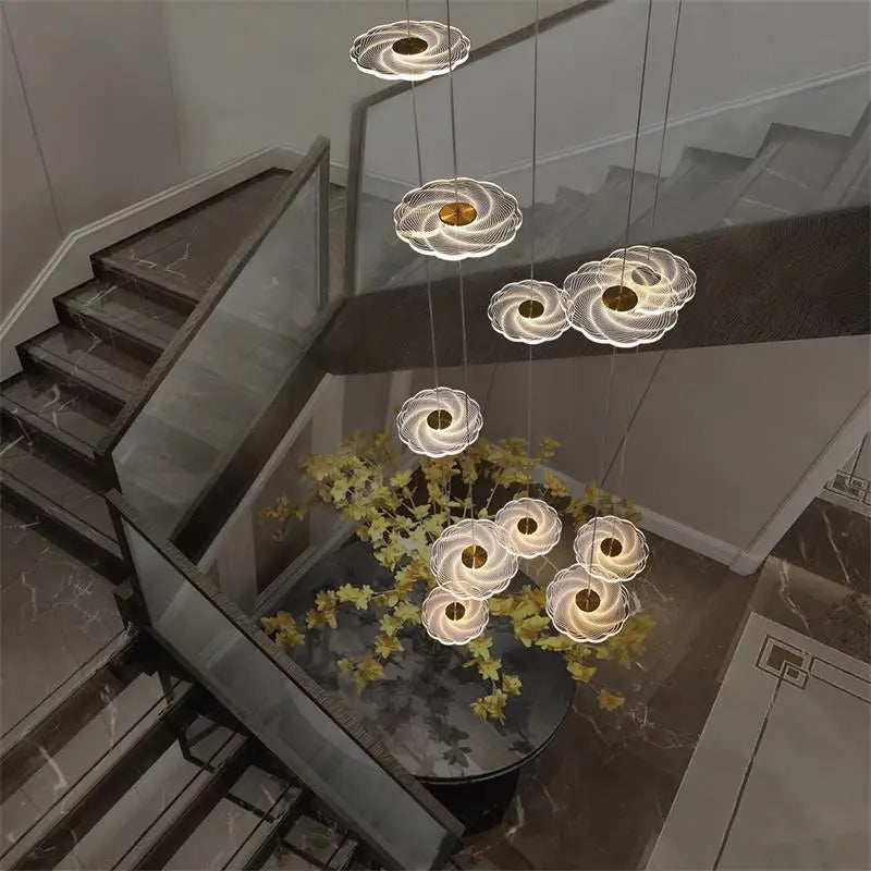 lampadario moderno a LED per illuminazione interna elegante