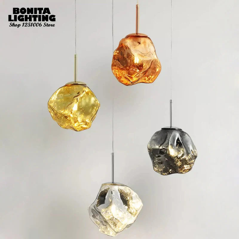 lampadario in cristallo design nordico per illuminazione interna decorativa