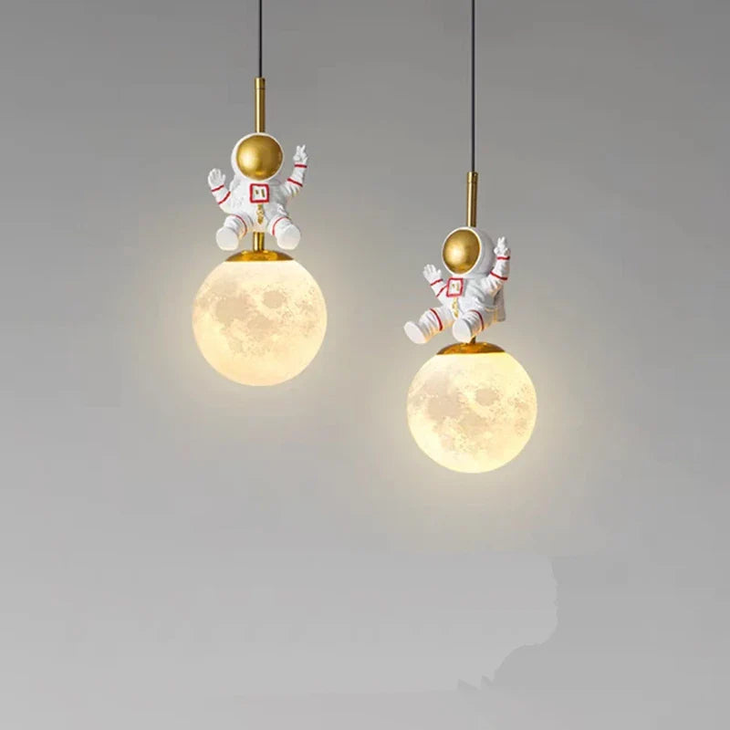 lampadario nordico led astronauta per cameretta bambini