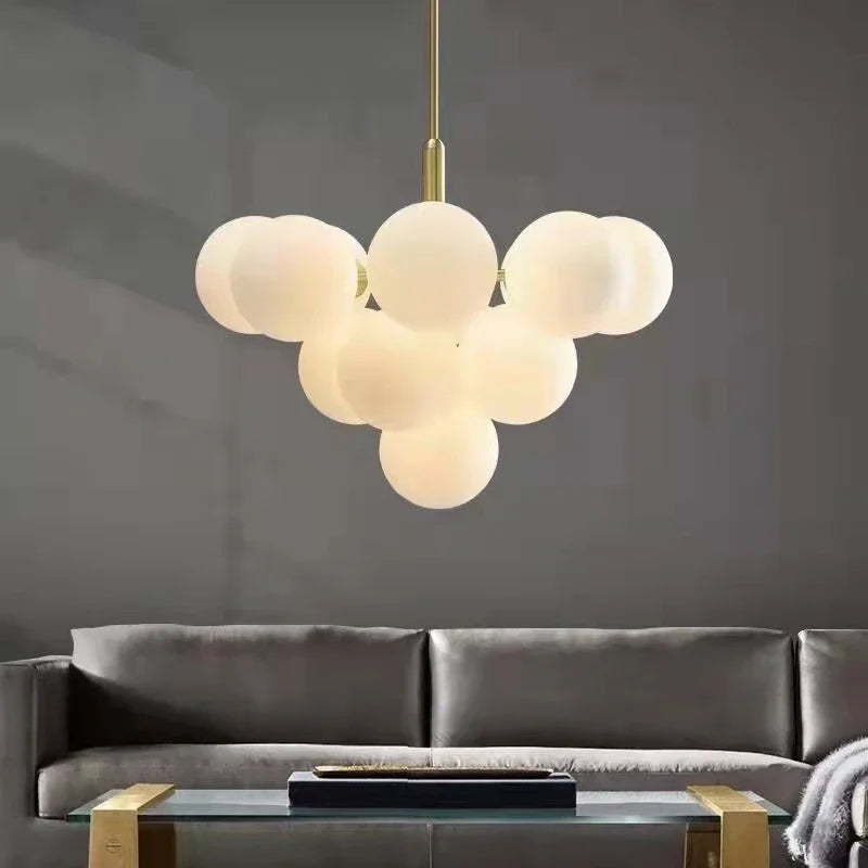 Lampadario LED moderno in vetro per interni hotel scale