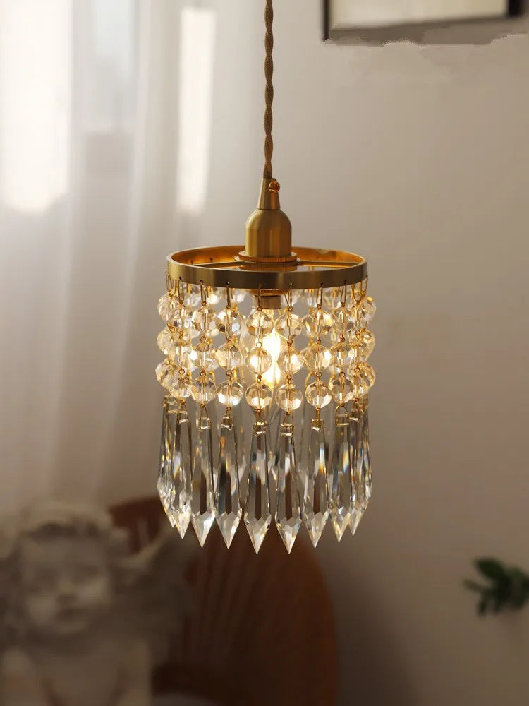 lampadario romantico in cristallo per decorazione d'interni elegante