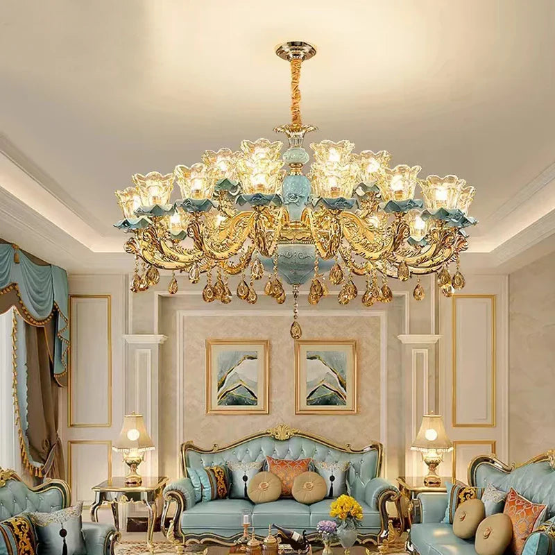 lampadario retrò in ceramica stile europeo per interni
