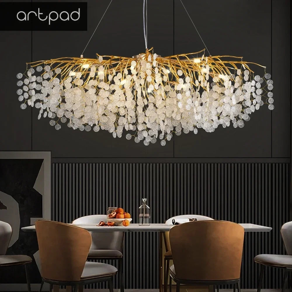 Lampadario contemporaneo in cristallo sublime