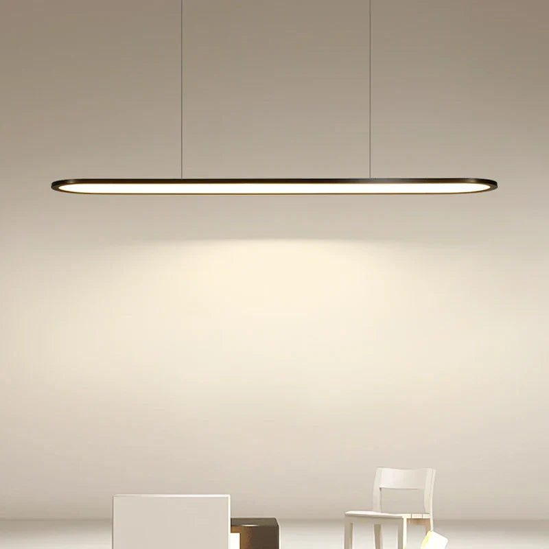 lampadario moderno nordico semplice led rettangolare per bar