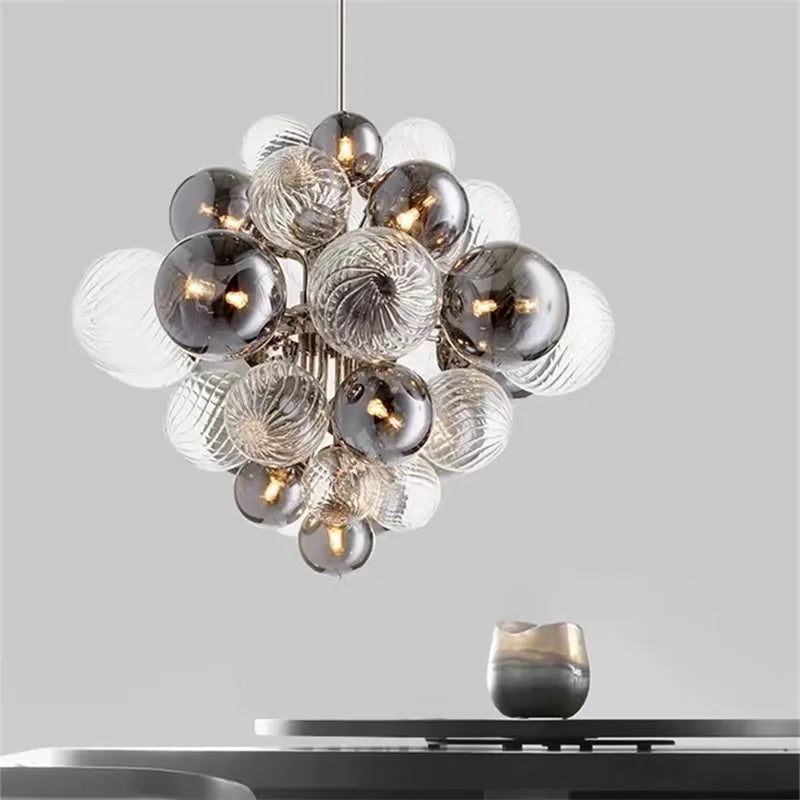 lampadario a bolle nordico design creativo per interno elegante