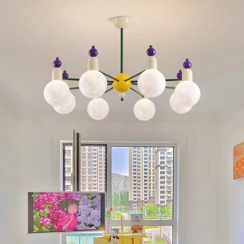 lampadario moderno per camera dei bambini design nordico luminoso e colorato