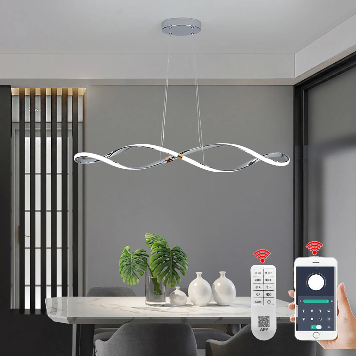 Lampadario LED design con telecomando