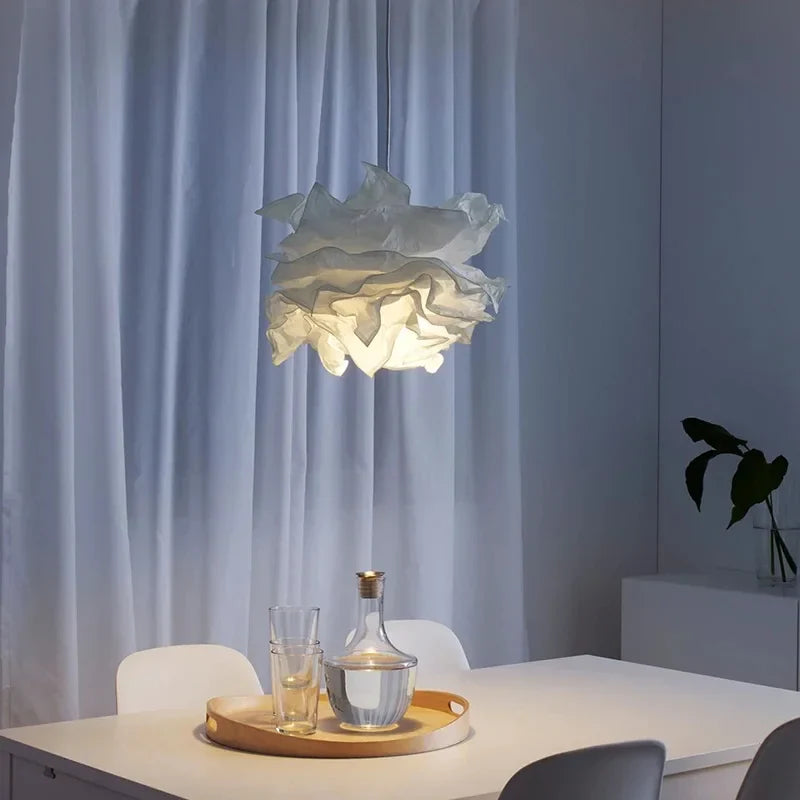 Lampadario di carta a forma di nuvola per decorazione interna moderna ed elegante