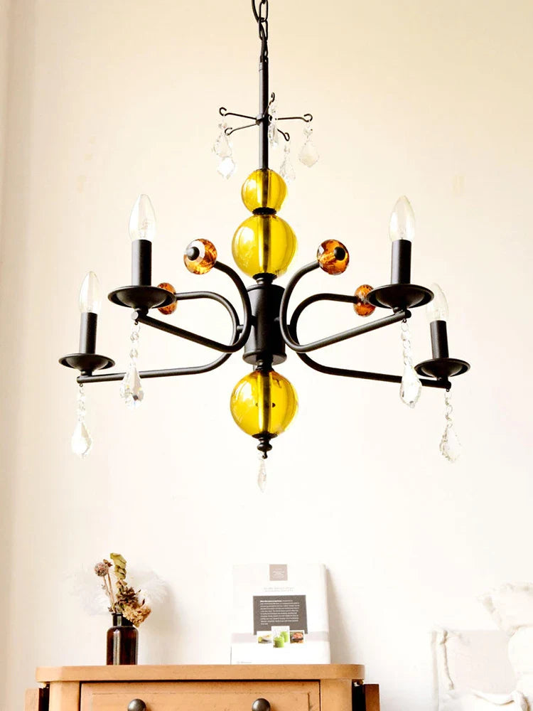 Lampadario in cristallo LED vintage elegante