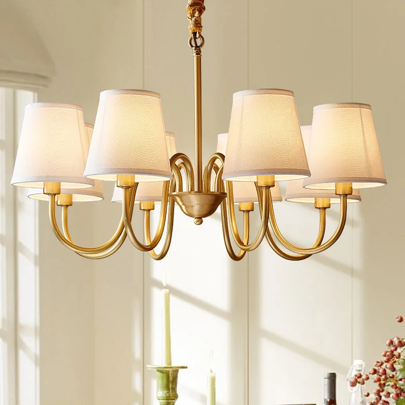 Lampadario industriale in rame con LED