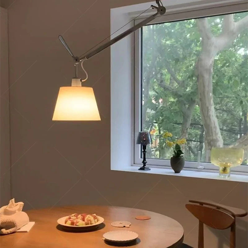 lampadario in tessuto paralume per ristorante ufficio bar e spazio pubblico