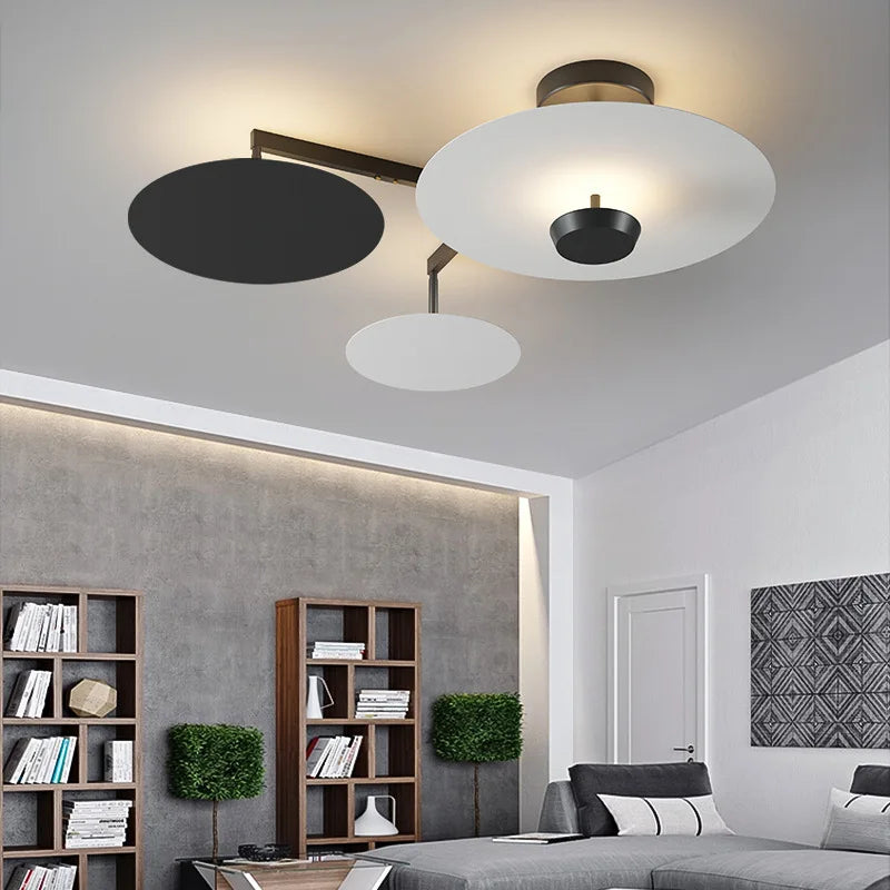 lampadario rotondo con telecomando e dimmer per decorazione artistica soggiorno