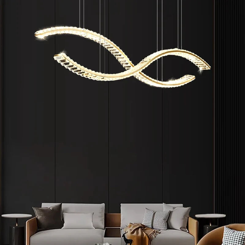 lampadario in cristallo elegante per illuminazione sospesa