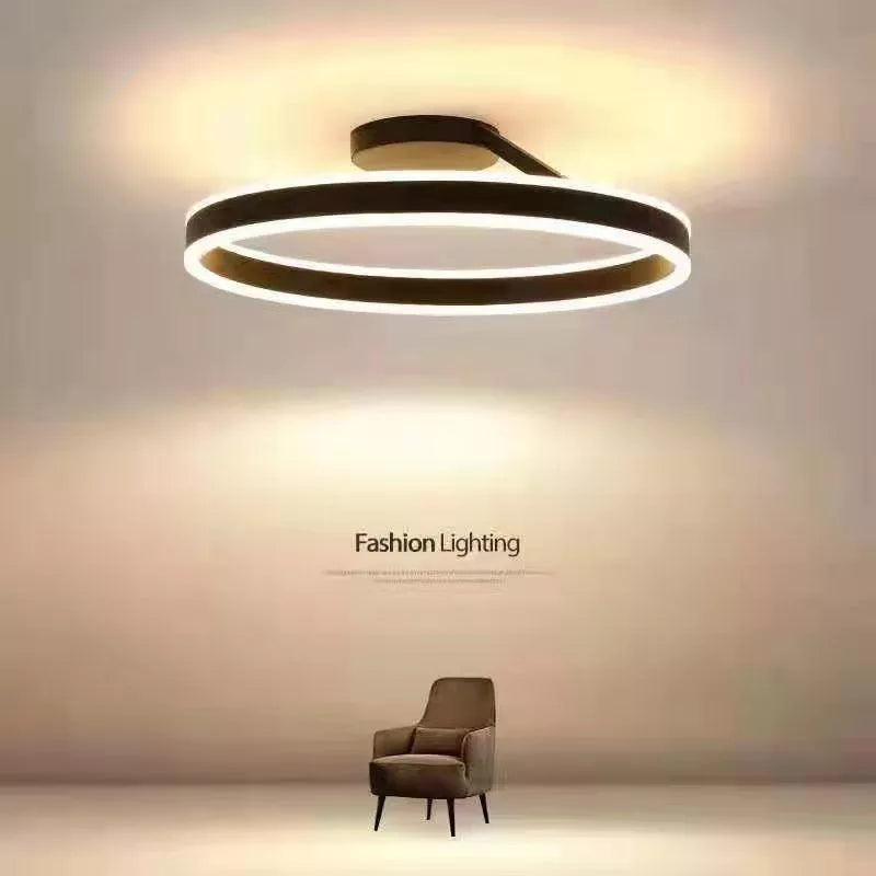 lampadario nordico led regolabile anello sospensione luce decorativa