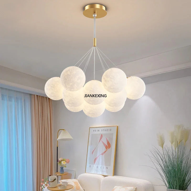 lampadario moderno led sfera a bolle sospensione lampada decorativa