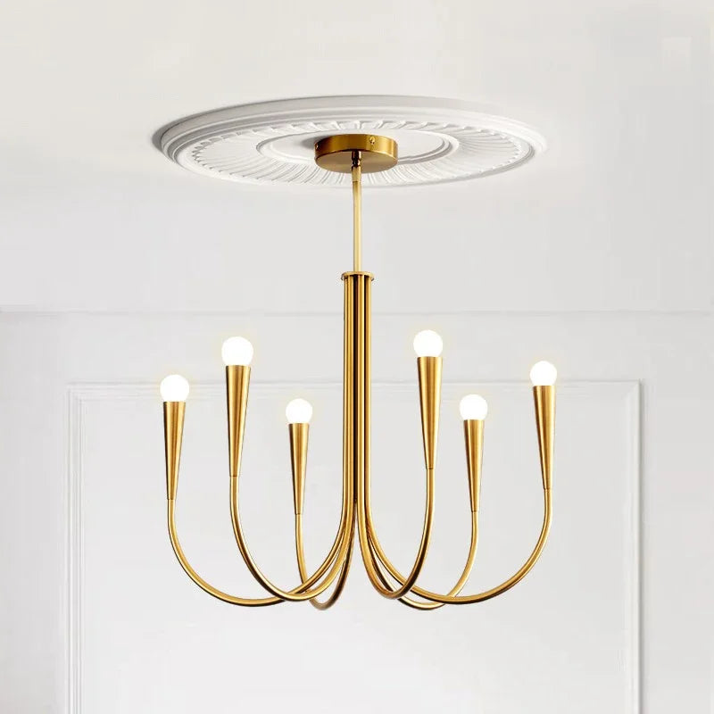 Lampadario sospeso a forma di candela stile francese decorativo interno