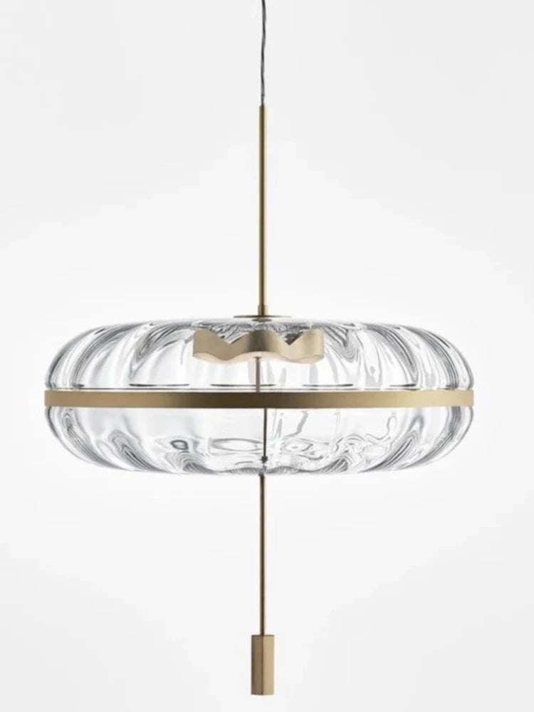 lampadario circolare in vetro design nordico per bar e ristorante