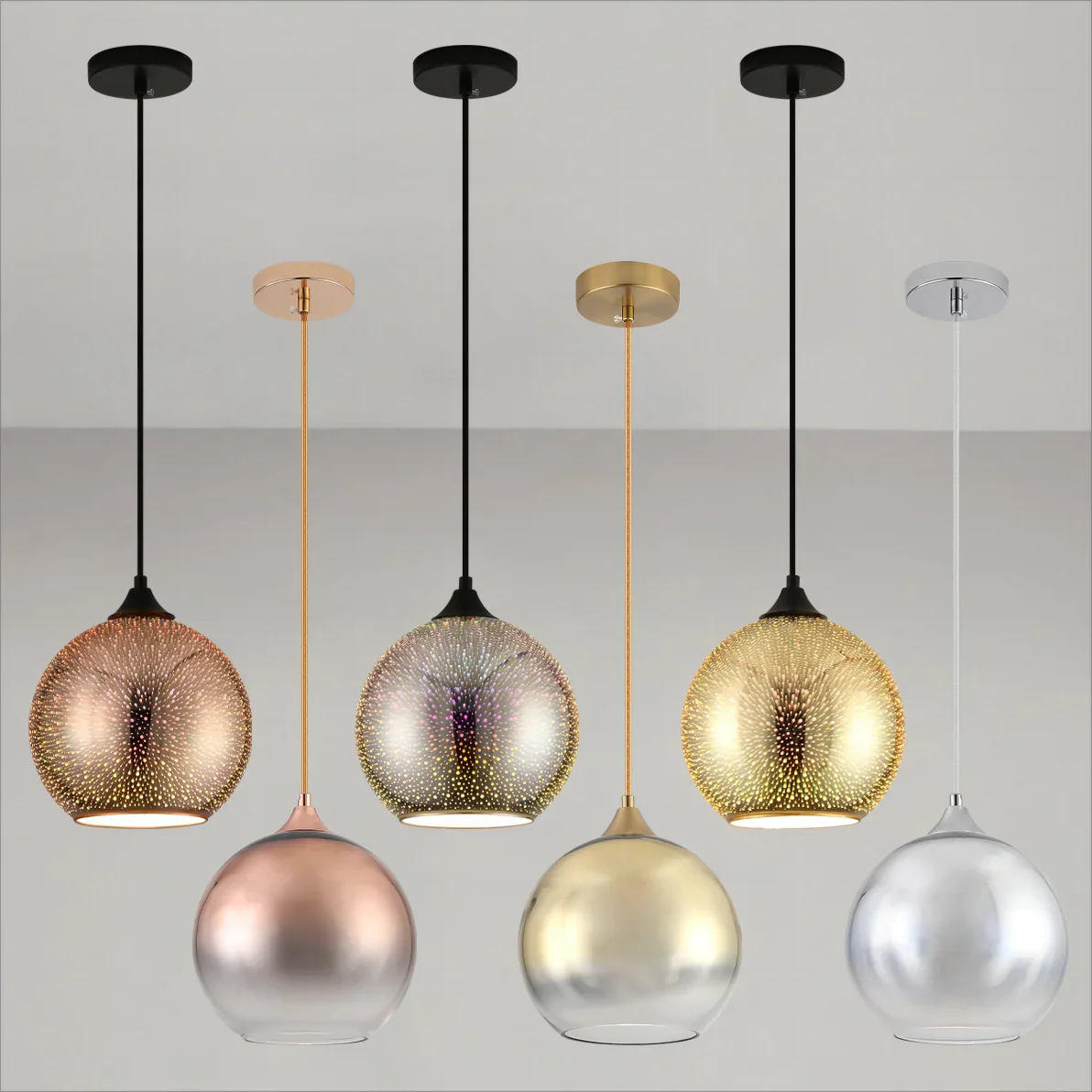 lampadario 3d in vetro effetto fuochi d'artificio led per ristorante