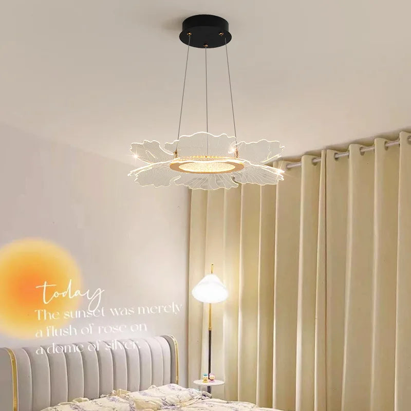 lampadario a fiori in acrilico design nordico creativo decorazione luminosa