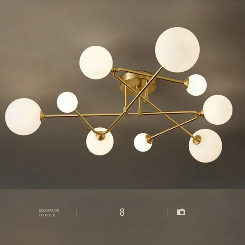 Lampadario moderno rame soggiorno chic