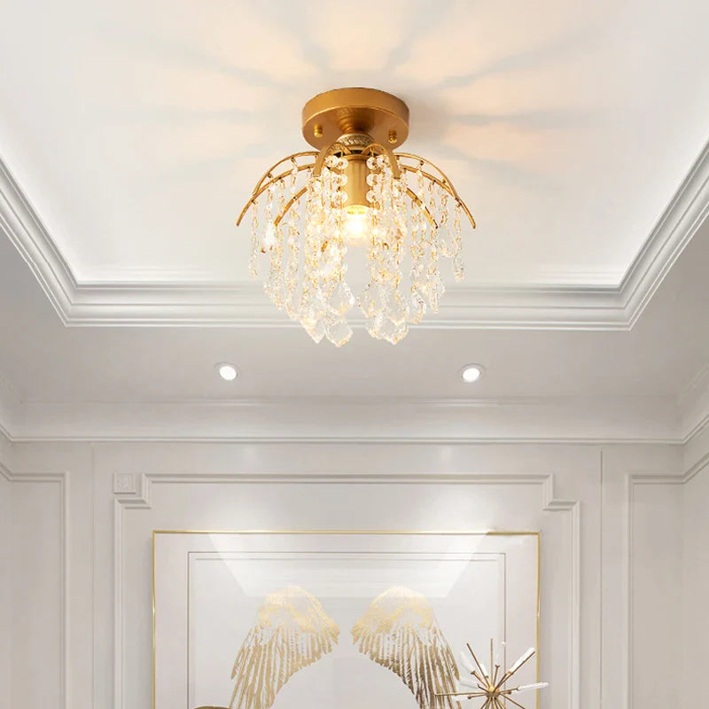 lampadario in cristallo nordico moderno per decorazione d'interni luminosa