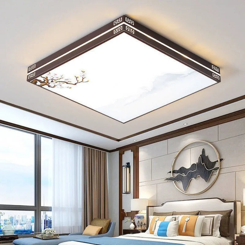 lampadario rettangolare a led per illuminazione interna moderna